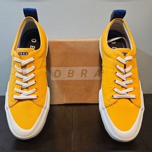 OBRA canvas low  gold & blue mens size 11 shoe